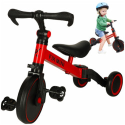 Trojkolka TRIKE FIX MINI CROSS - COUNTRY 3V1 s pedálmi червена