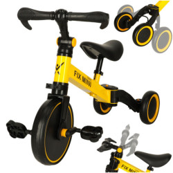 Триколка TRIKE FIX MINI CROSS - COUNTRY 3V1 с педали жълта