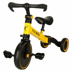 Триколка TRIKE FIX MINI CROSS - COUNTRY 3V1 с педали жълта