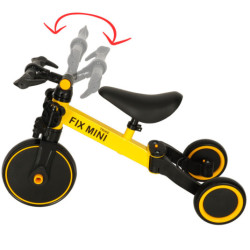 Триколка TRIKE FIX MINI CROSS - COUNTRY 3V1 с педали жълта