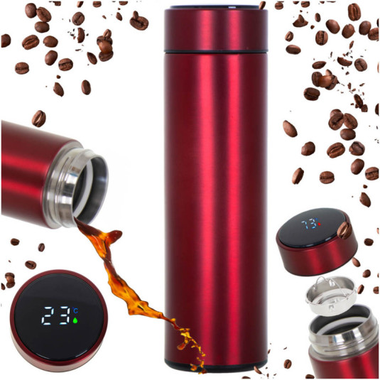 Термоса чаша smart LED 500ml бордо