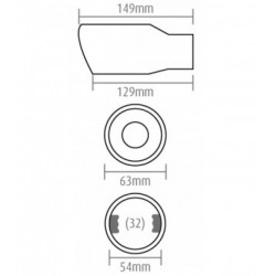 Край на тръбата на изпускане (Ø тръба до 48mm) V4