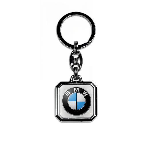 Ключодържател смола BMW квадратен бял