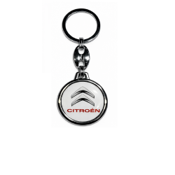 Ключодържател смолен Citroën бял кръгъл
