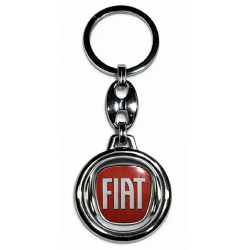 Брелок от смола Fiat червен кръгъл