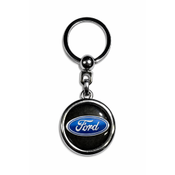 Ключодържател смолен Ford черен кръгъл