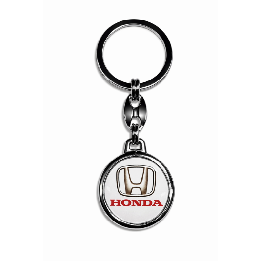 Ключодържател Honda бял кръгъл