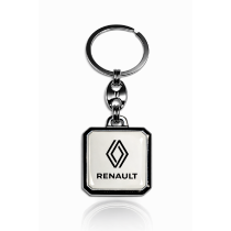 Ключодържател от смола Renault ново лого квадратен бял