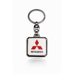 Ключодържател Mitsubishi квадратен бял