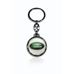 Kľúčenka Land Rover okrúhla biela