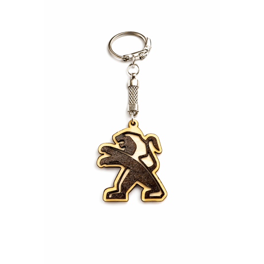 Дървен ключодържател Peugeot
