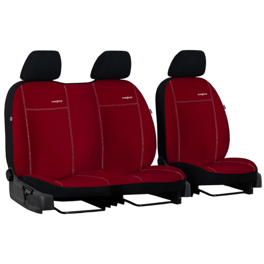 Тапицерия за VOLKSWAGEN CRAFTER 2+1 (от 2017) Comfort (Alcantara) червена (изп)
