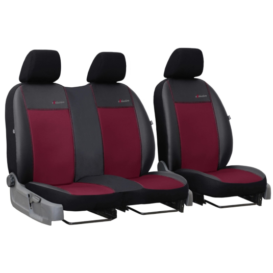 Калъфи за VOLKSWAGEN VW T4 2+1 (1989-2003) Exclusive Leather (кожа) бордо (опция)