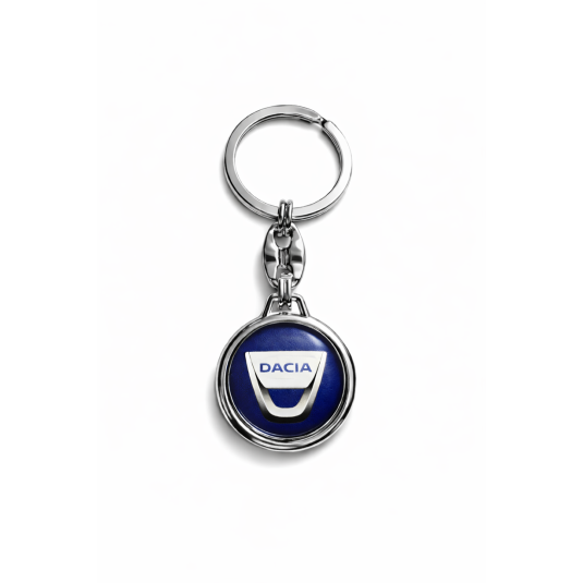 Ключодържател смола Dacia старо лого синьо кръгло