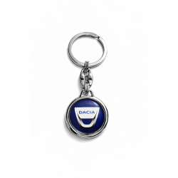 Ключодържател смола Dacia старо лого синьо кръгло