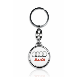 Ключодържател от живица Audi (бял)