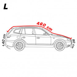 Покривало за кола против градушка за SUV, L 480x193x155 см + памук
