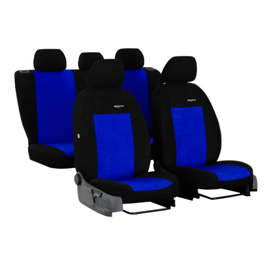 Poťahy pre Škoda FABIA IV (od 2021) Elegance (velour-velour) modrá (vyp)