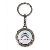 Ключодържател смолен Citroën бял кръгъл