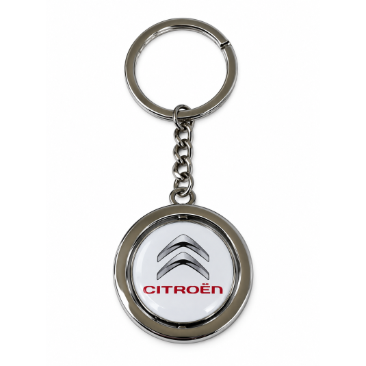 Ключодържател смолен Citroën бял кръгъл