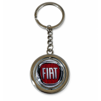 Брелок от смола Fiat червен кръгъл