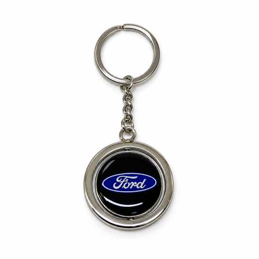 Ключодържател смолен Ford черен кръгъл