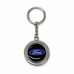 Ключодържател смолен Ford черен кръгъл