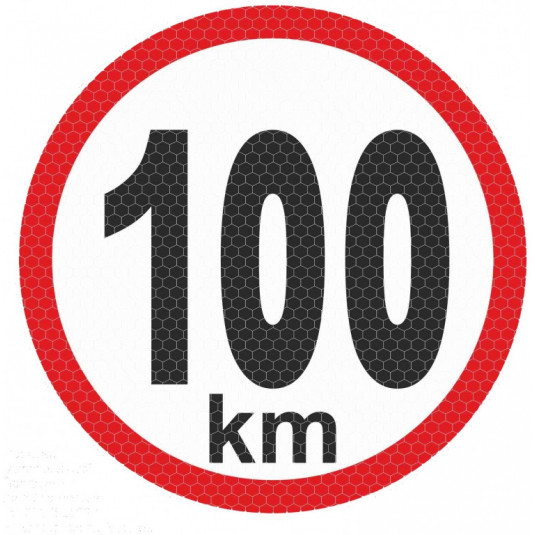 Рефлекторен малък стикер - 100km