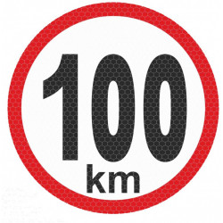 Рефлекторен малък стикер - 100km
