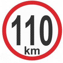 Светлоотразителен стикер малък - 110km
