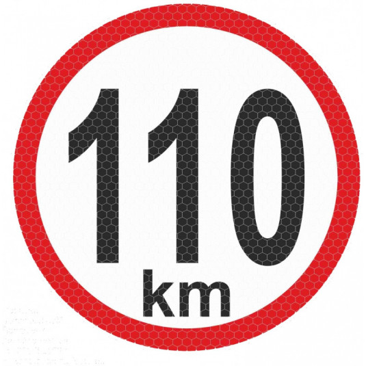Светлоотразителен стикер малък - 110km