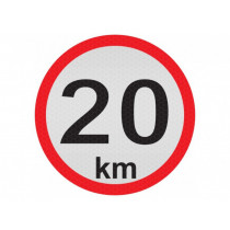 Рефлексивна голяма наклейка - 20km