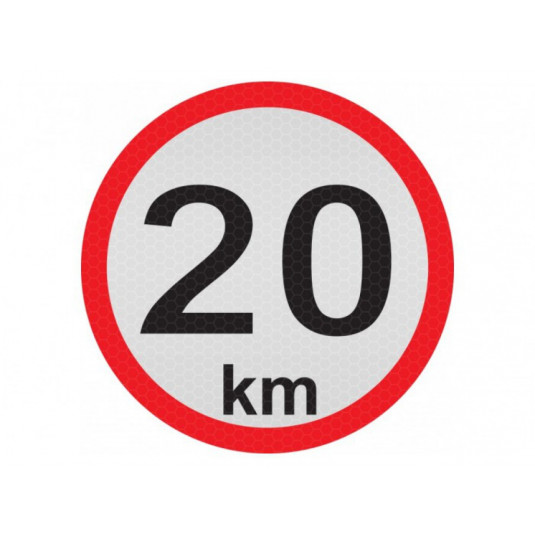 Рефлексивна голяма наклейка - 20km