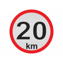 Рефлексивна голяма наклейка - 20km