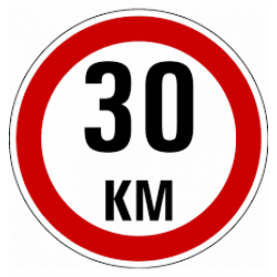 Отразителен самозалепващ стикер голям - 30km