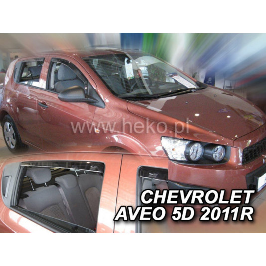 Дефлектори CHEVROLET Aveo 5D (+задни) (от 2011)
