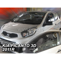 Дефлектори KIA Picanto II 5D (+задни) (от 2011)