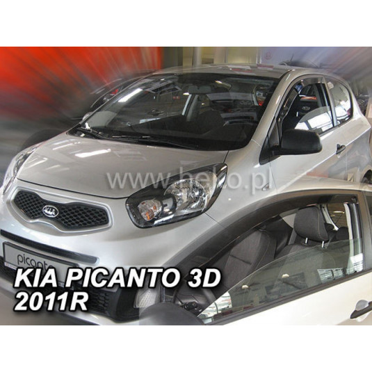 Дефлектори KIA Picanto II 5D (+задни) (от 2011)