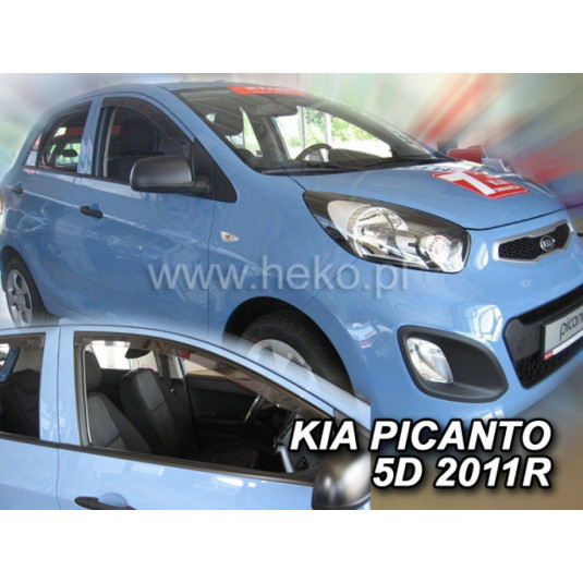 Дефлектори KIA Picanto II 5D (от 2011)