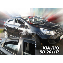 Дефлектори KIA Rio 5D (+задни) HB (2011-2017)
