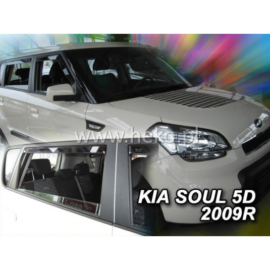Дефлектори KIA Soul 5D (+задни) (2009-2014)