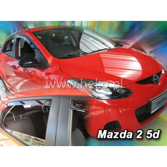 Дефлектори MAZDA 2 5D (+задни) (2009-2014)