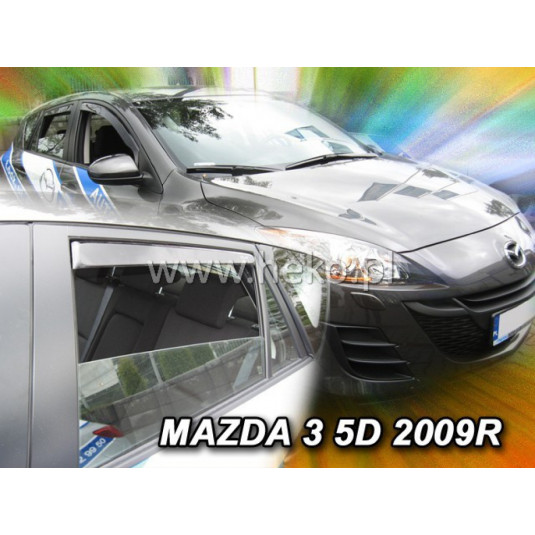 Дефлектори MAZDA 3 5D (+задни) HB (2009-2014)