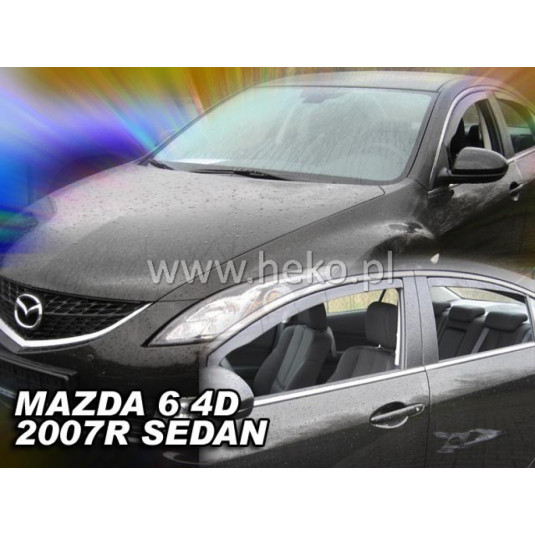 Дефлектори MAZDA 6 4D (+задни) Седан (2007-2013)