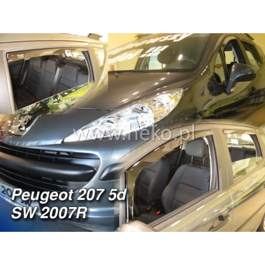 Дефлектори PEUGEOT 207 5D (+задни) HB (2006-2012)