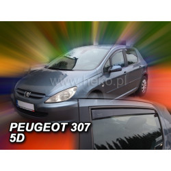 Дефлектори PEUGEOT 307 5D (+задни) HB (2001-2008)