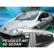 Дефлектори PEUGEOT 407 4D (+задни) Sedan (2004-2010)