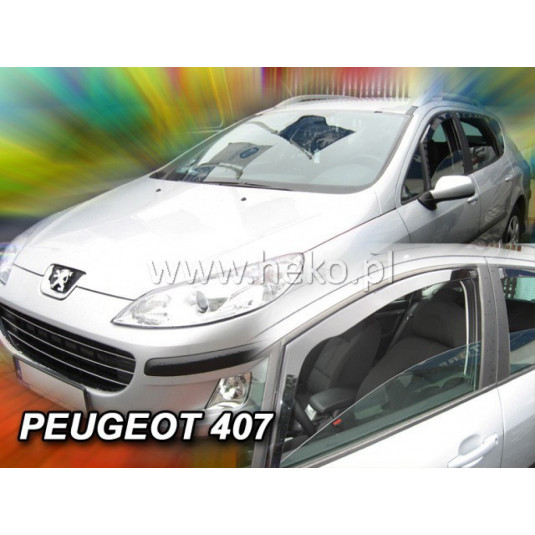 Дефлектори PEUGEOT 407 4D (2004-2010)