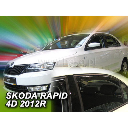 Дефлектори ŠKODA RapiD (+задни) Sedan (от 2012)