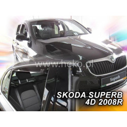Дефлектори ŠKODA Superb II 4D (+задни) Sedan (2008-2015)